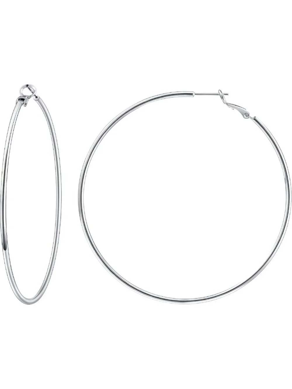Elegant 14K Gold Plated Thin Hoop Earrings for Women - Stylish & Lightweight